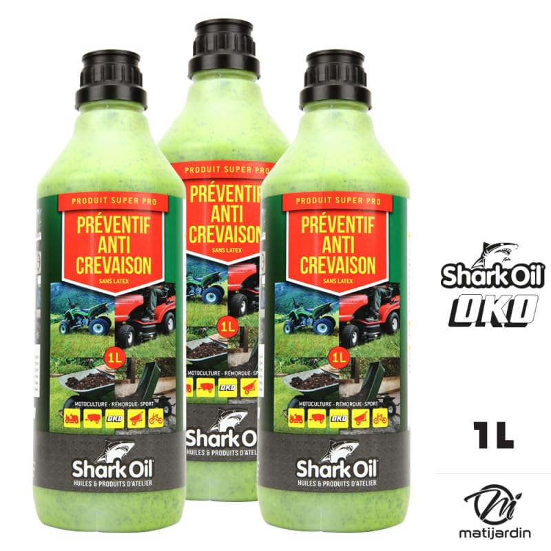 Matijardin - Préventif anti crevaison Shark Oil OKO super pro 1 litre par 3