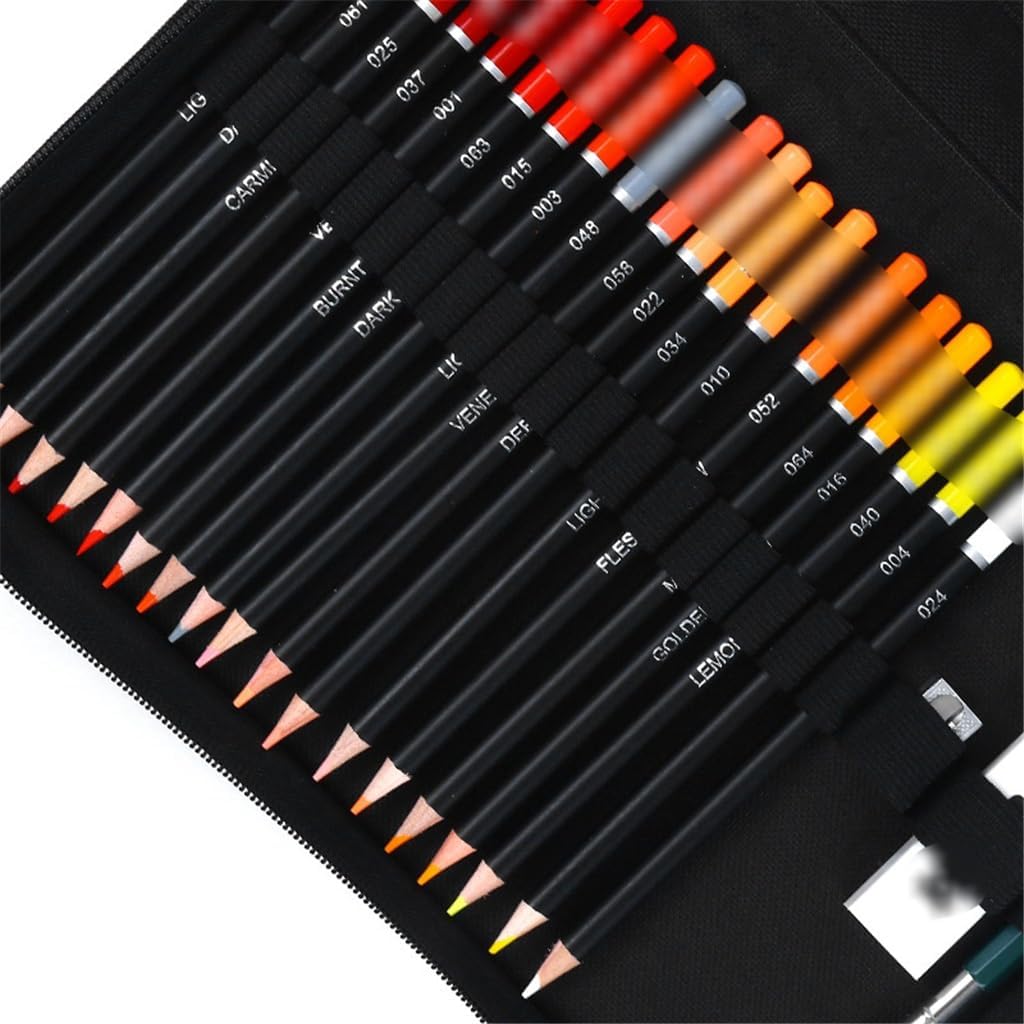 HBJWOV 76 Pieces Oil Painting Set Art Colour Pencil Tools for Beginners Supplies