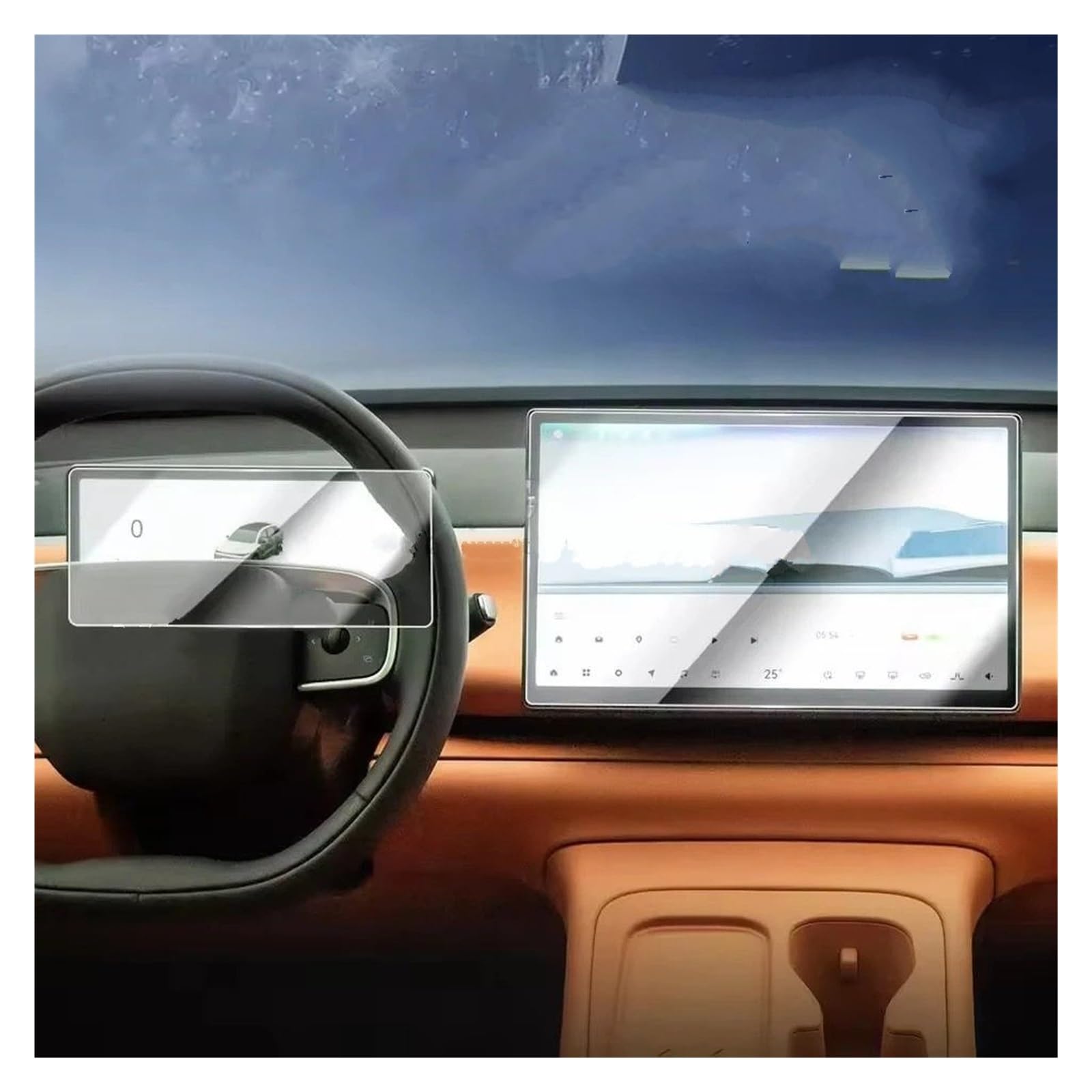 Für Leapmotor C10 2024 2025 Gehärtetes Glas Folie Auto GPS Navigation Bildschirmschutz Armaturenbrett Display Aufkleber Zubehör Gehärtetes Displayschutzfolie