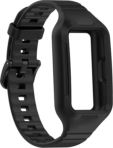 Miniatura 4 de Senter Bandas de reloj de goma y caja para Huawei Band 7 caso, banda de reloj de silicona para reloj inteligente Honor Band 7