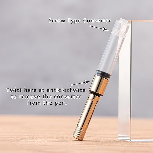 Miniatura 7 de Jinhao 9019 DaDao Series - Pluma estilográfica, tamaño 8, punta fina con convertidor de tinta grande recargable, diseño acrílico transparente y