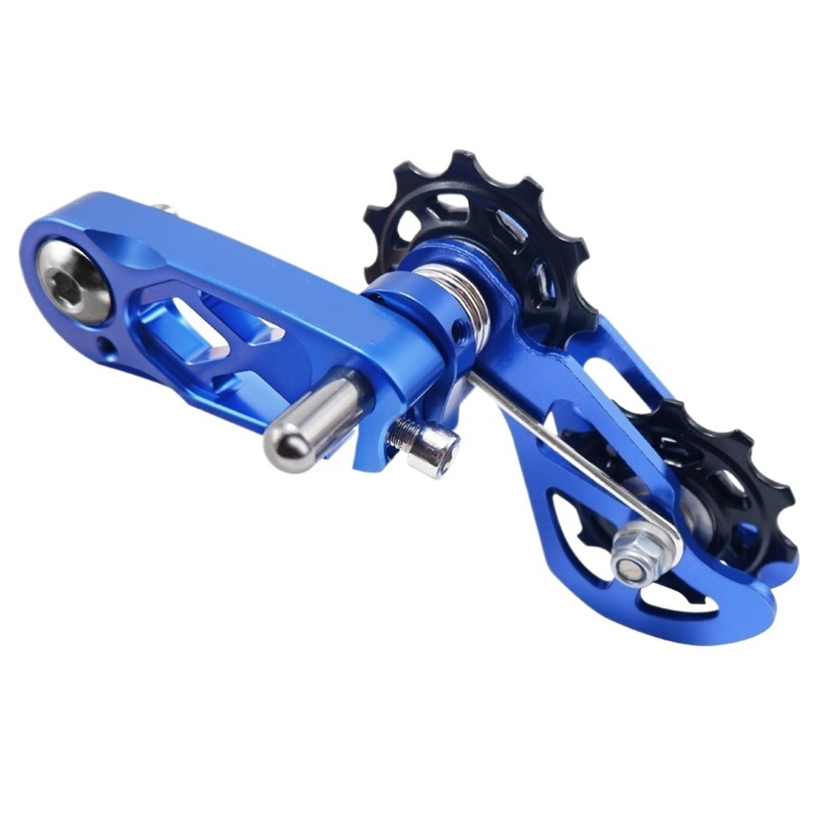 Pasuje do HOGER MTB Dirt Jump jednobiegowy napinacz łańcucha roweru górskiego prowadnica koła pasowego obróbki napinacz łańcucha stałego biegu(Blue)
