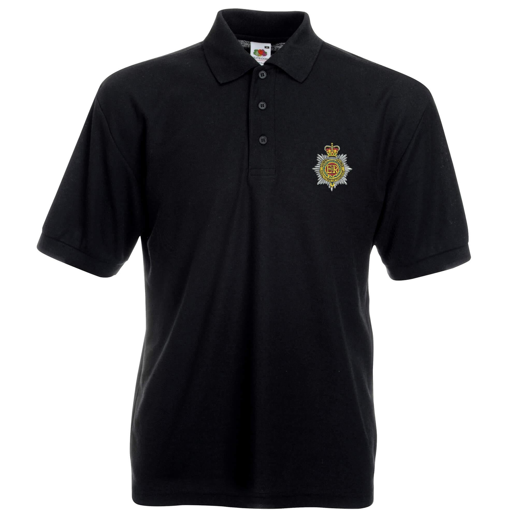 The Military Store Men's Black Royal Corps Of Transport Embroidered Polo Shirt, Large