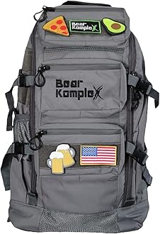 Bear KompleXMilitary Grade 3 Day Tactical Rucksack, Multi-use Bug Out Bag Great for Hiking, Trekking, Fitness, Camping. Loads of Storage - 1000D Nylon Backpack, 24"T x 13"W x 10" Deep for Men & Women
