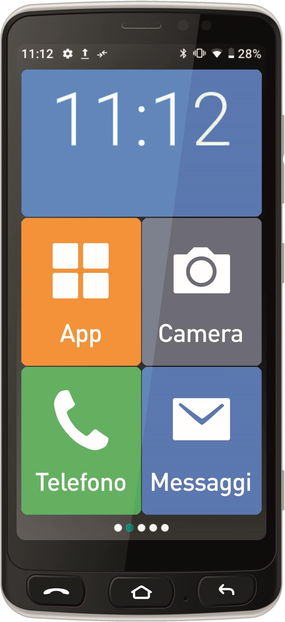 Telefono Cellulare Per Anziani SAIET SCUDOtre+ - Tasti Grandi, Audio Amplificato, Display Esterno E Tasto SOS (Blu) - 2