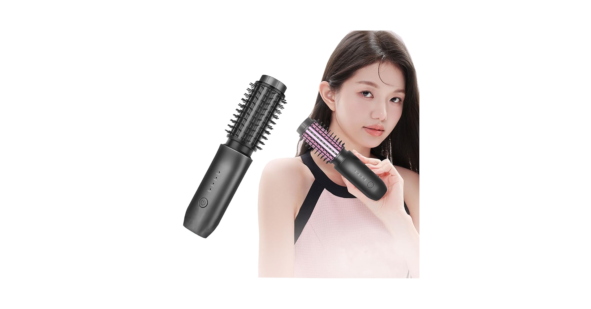 Amazon | 【2025新モデル・USB充電式】ヘアアイロンブラシ