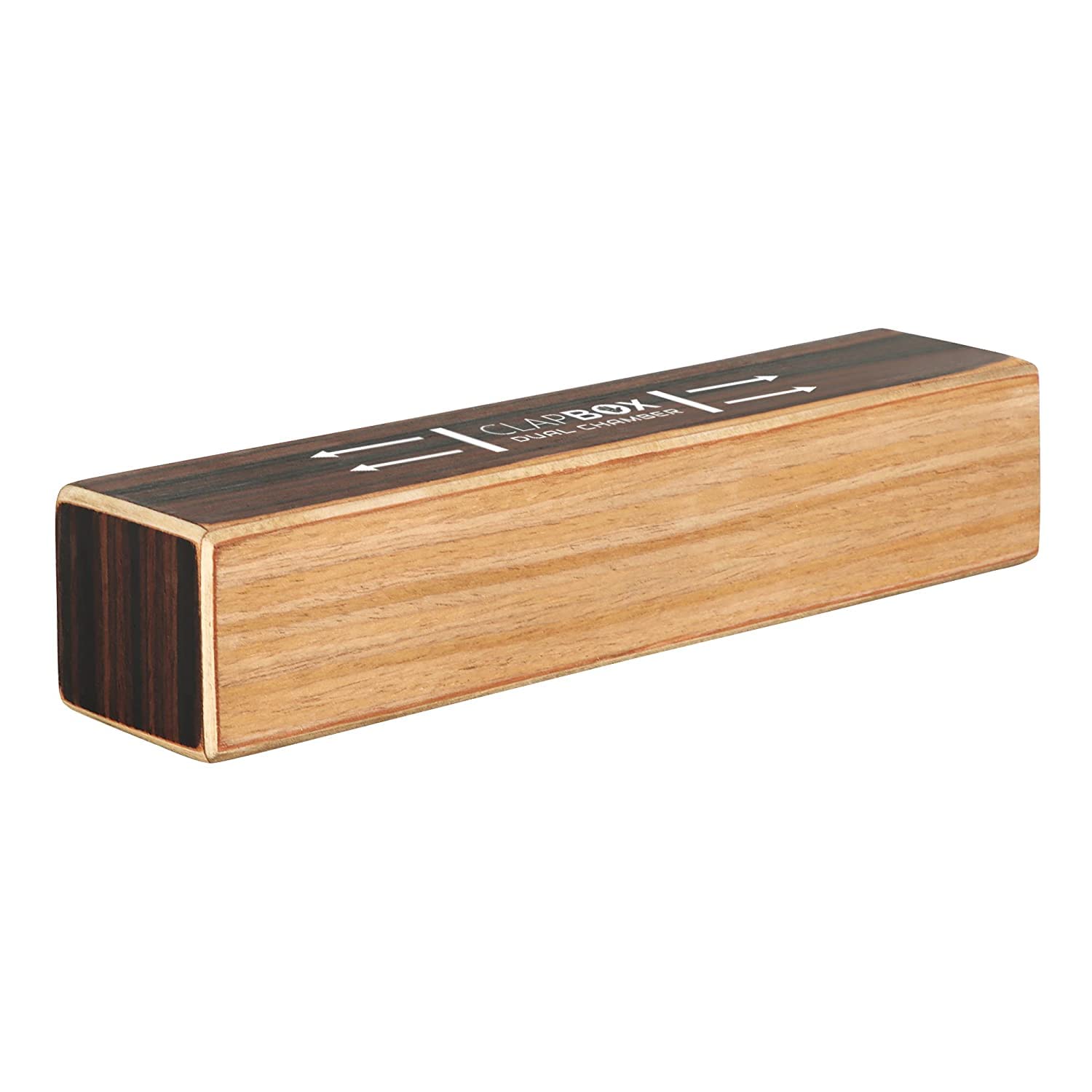 Clapbox Dual Chamber Sound Shaker- Rubber Wood (Brown) 2