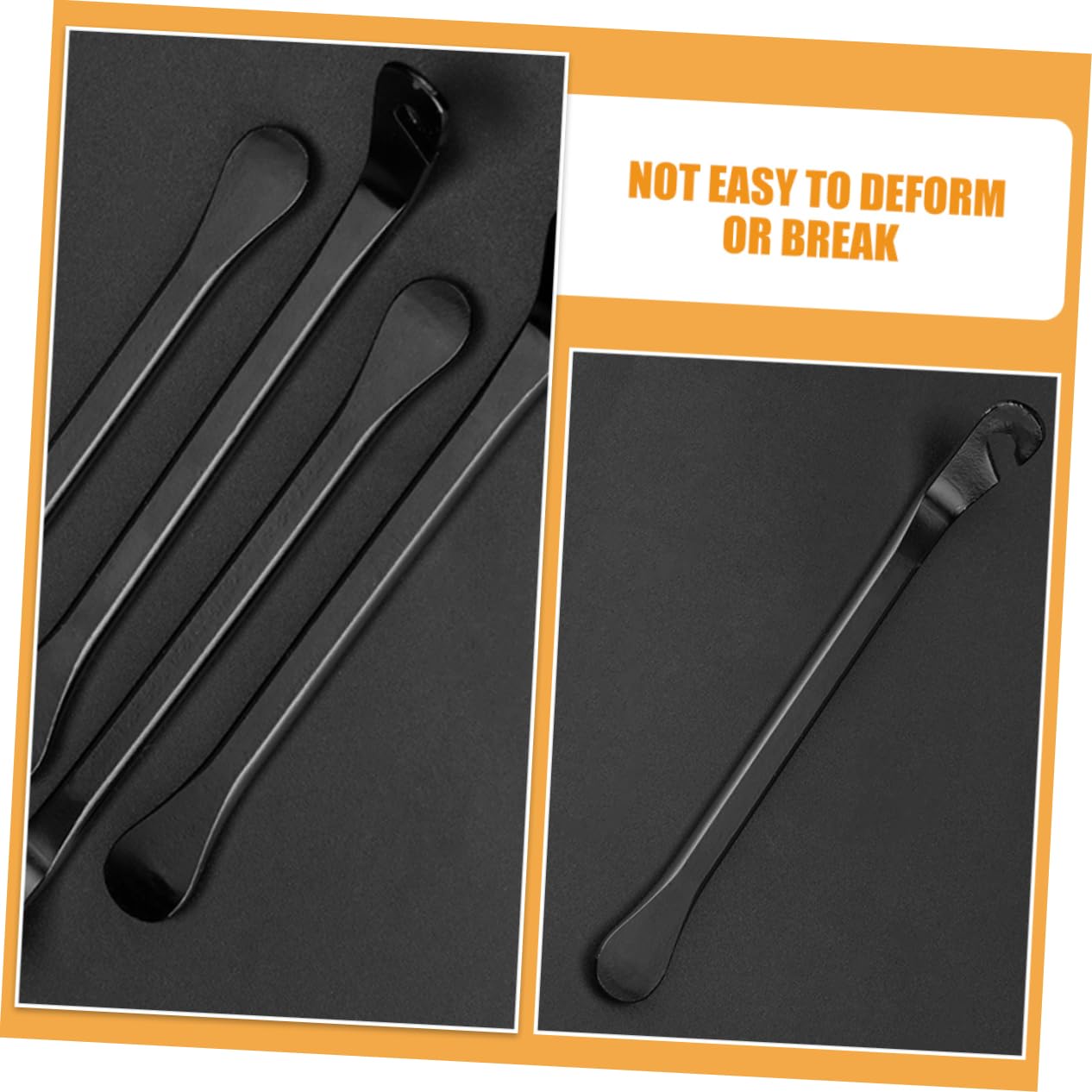 Sosoport Outil De Réparation De Pneus Vélo De Montagne Outils De Pneu Outils De Démontage De Pneus Leviers Outils De Vélo Levier De Pneus De Vélo Dissolvant 45 Acier Noir