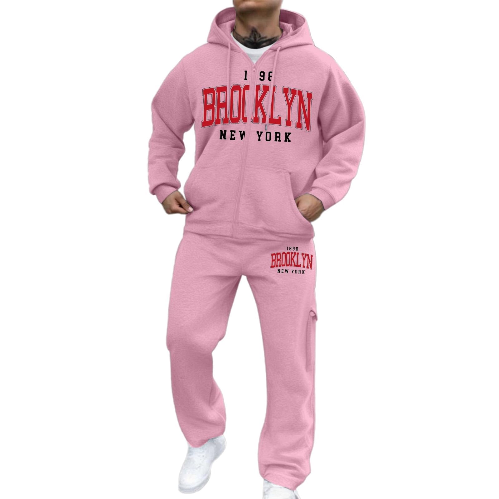 Costume d'hiver pour homme à lettres imprimées - 4