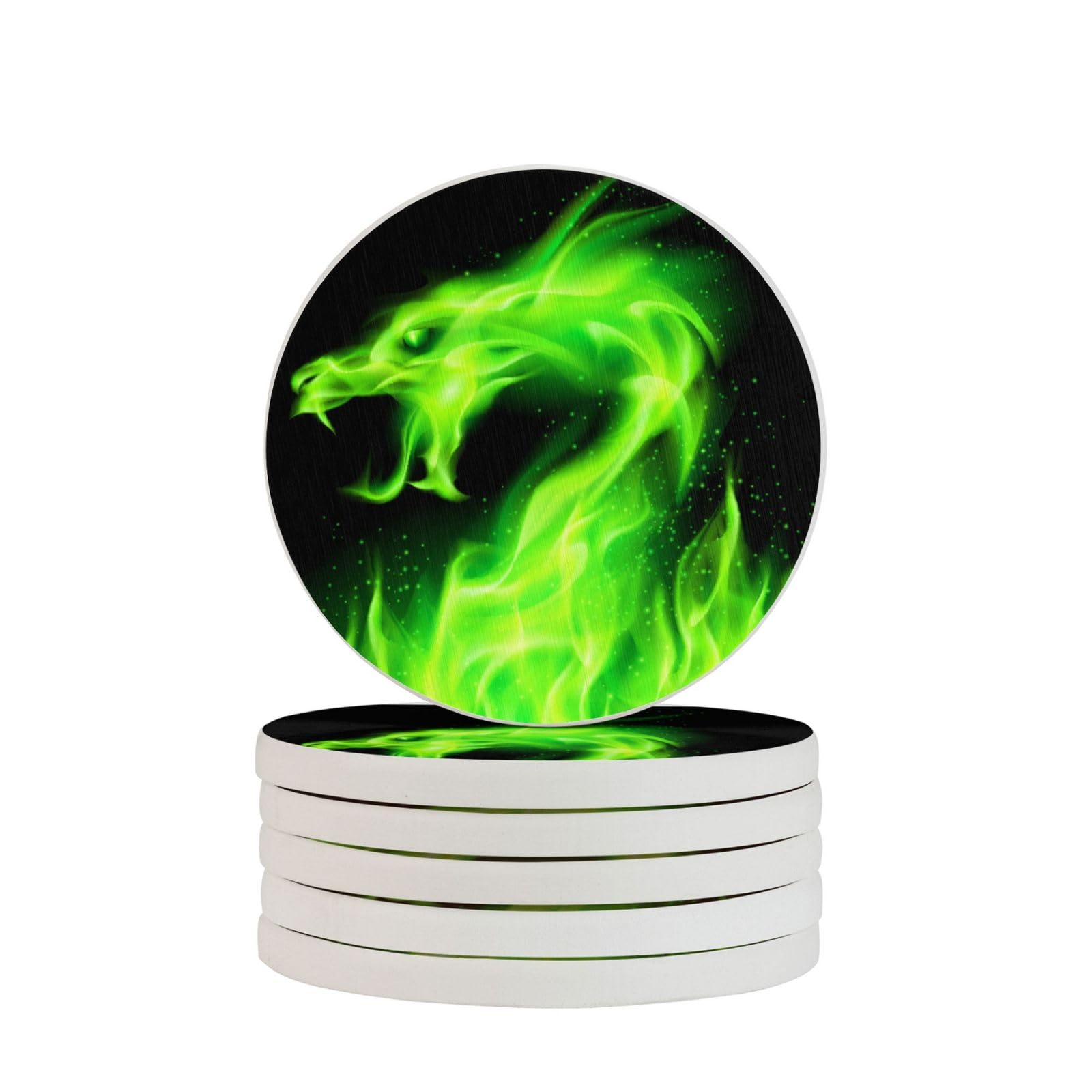 Dessous de verre absorbant en diatomite avec motif dragon chinois