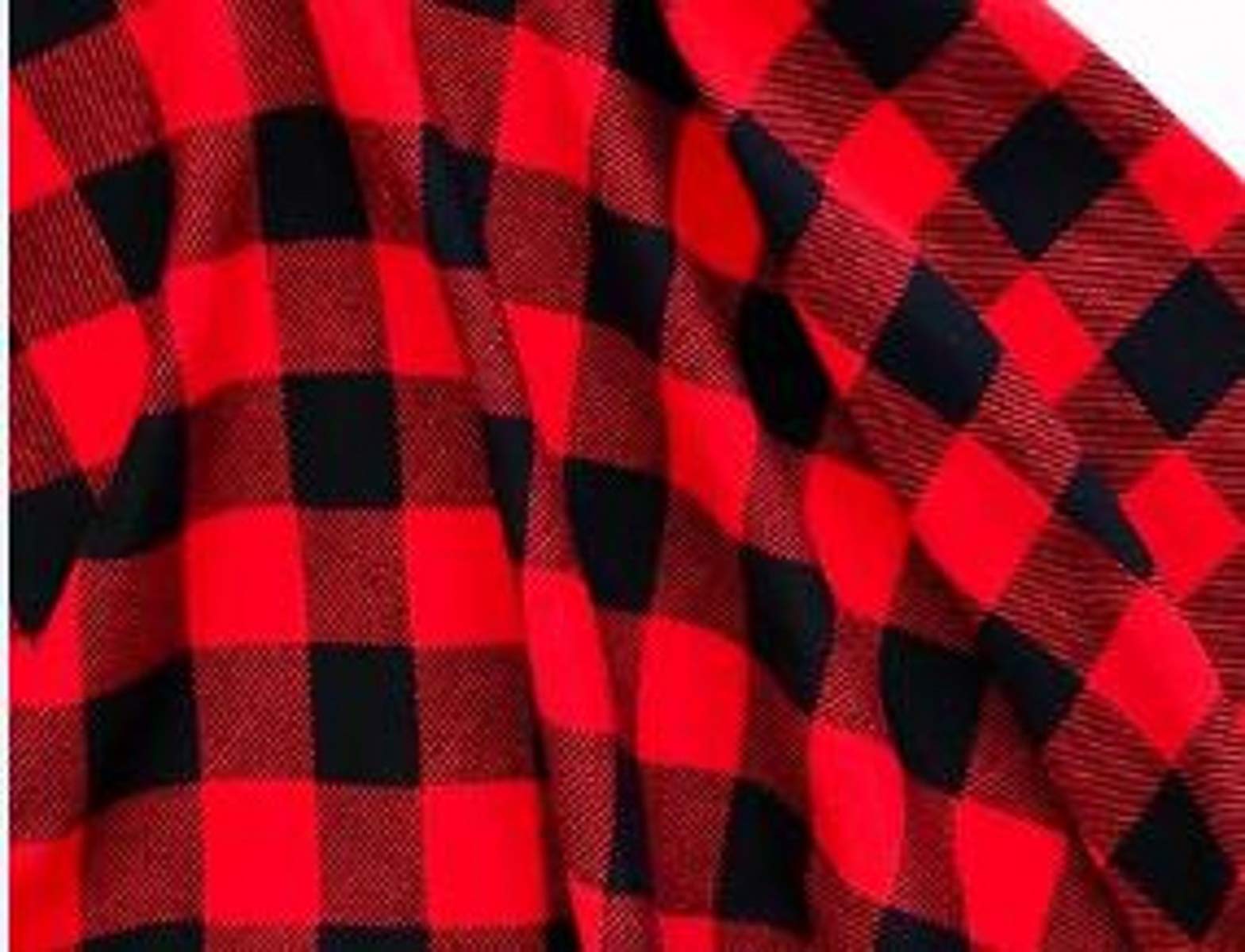 Baby Girl Red Buffalo Check Dress Monogrammed Red Black Plaid Dress Christmas Dress,Buffalo Plaid Dress (Multicoloured, 4-5)