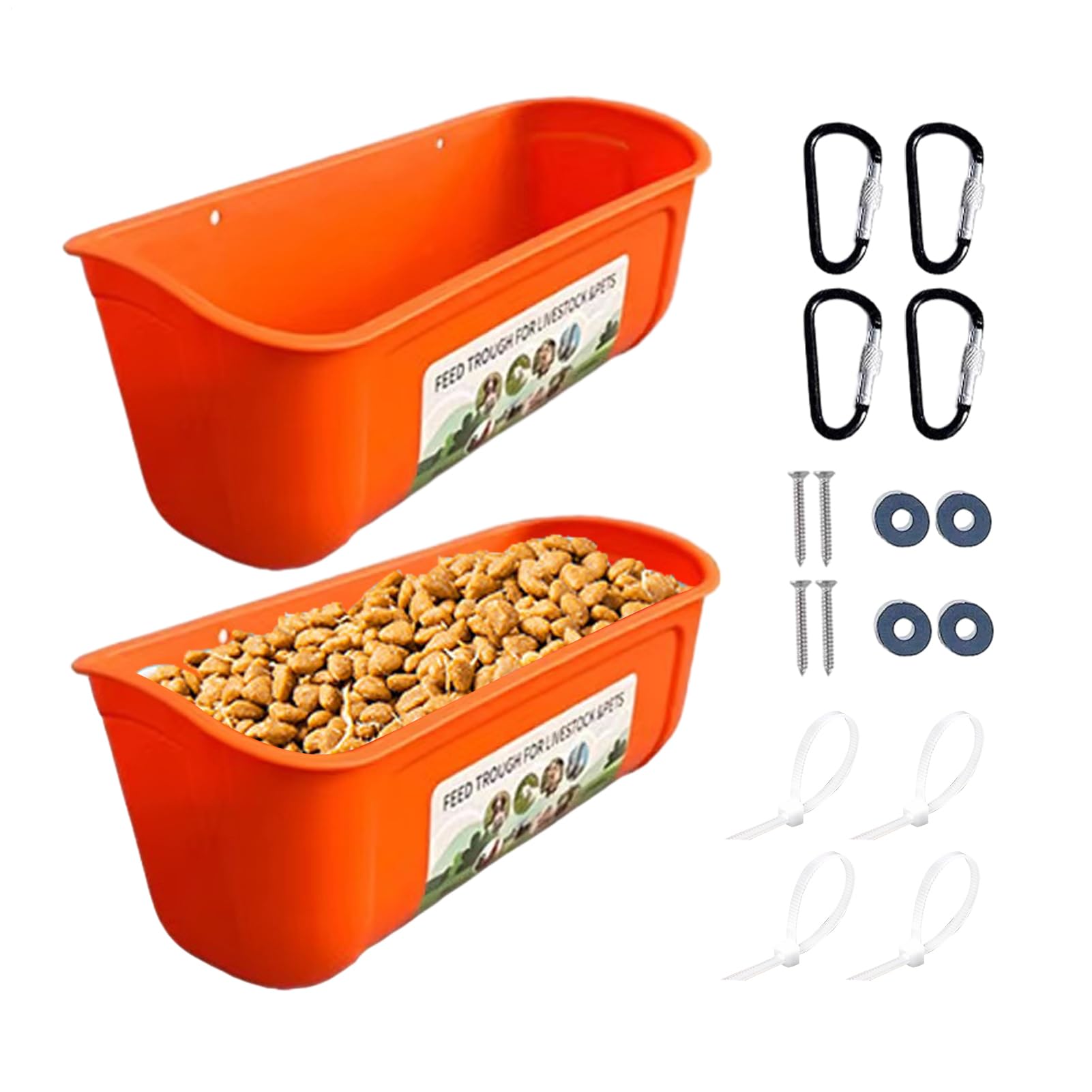 Poultry Feeder Trough Feeding Container Clips