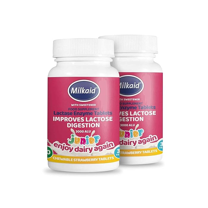Buy Milkaid Lactase Enzyme Chewable Tablets for Lactose Intolerance
