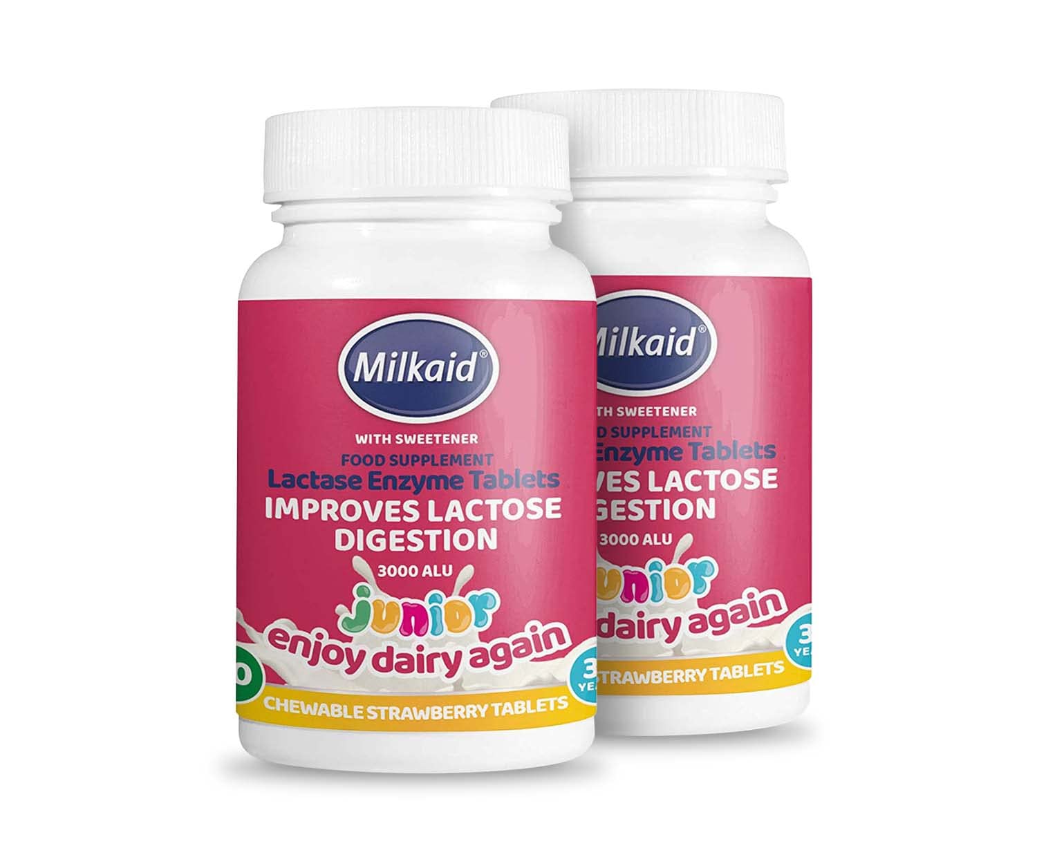 Buy Milkaid Lactase Enzyme Chewable Tablets for Lactose Intolerance