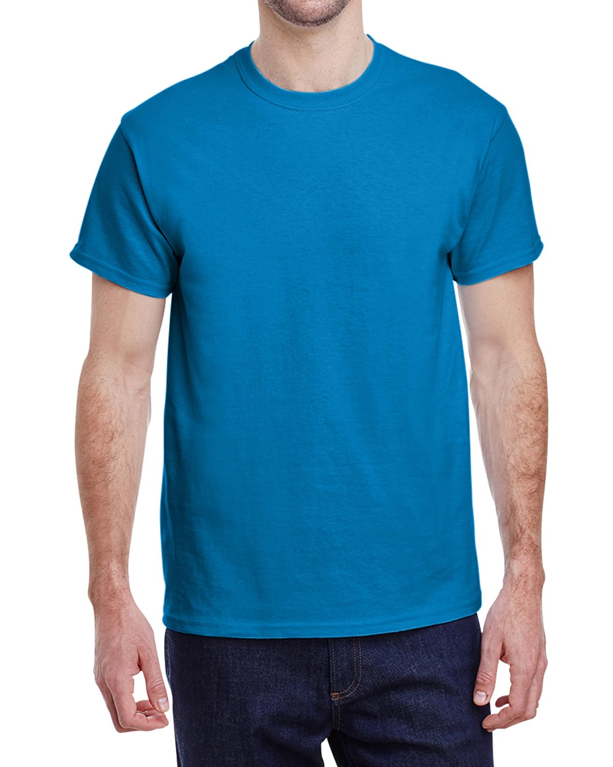 Jnriver - Adult Heavy Cotton T-Shirt Breathable Crewneck Soft and Comfortable T-Shirts for Men