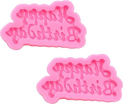 2PCS Chocolate Moulds Silicone, Birthday Chocolate Molds for DIY Sweets
