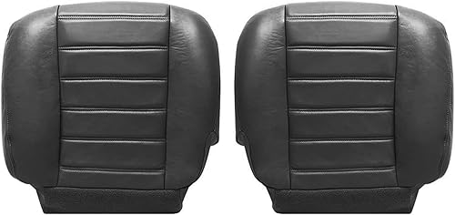 SecosAutoparts Funda de asiento de cuero para conductor y pasajero, color negro, compatible con Hummer H2 2003 2004 2005 2006 2007
