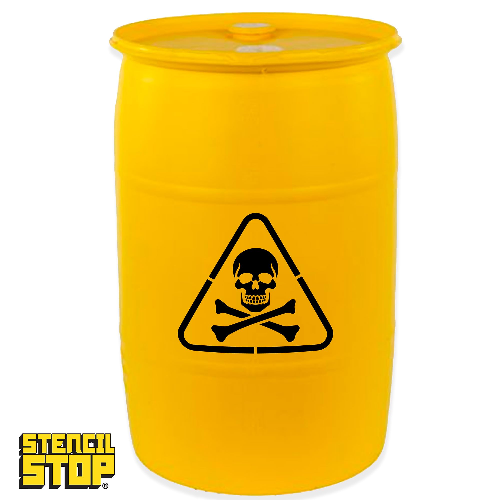 Stencil Stop Szablon toksycznych odpadów, 45 x 41 cm, szablony wielokrotnego użytku do malowania na drewnie, ścianach, tkaninach i skałach, trwały plastik mylarowy 14 ml do majsterkowania i projektów