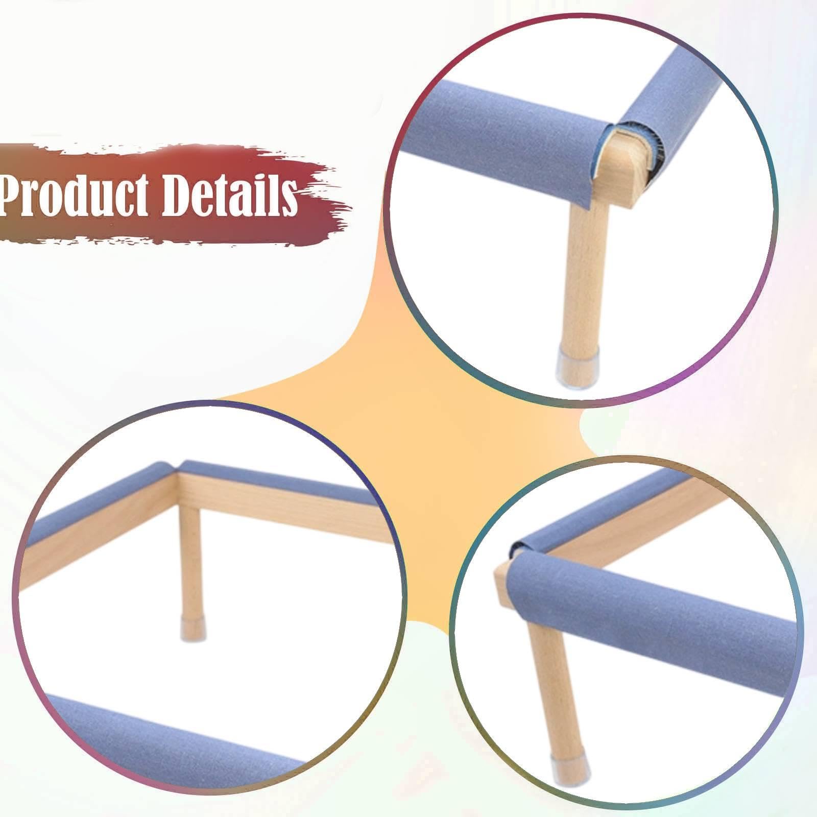 Milageto Bastidor Bordado, Bastidor, Cuadrado Madera para, Soporte para Costura, Soporte para Manualidades y, L