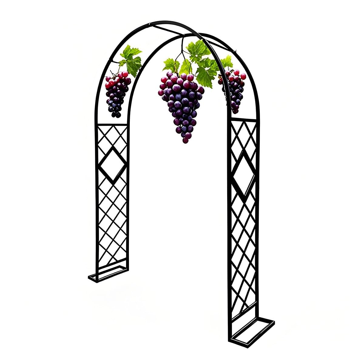 Wytrzymały żelazny łuk ogrodowy, solidna metalowa altana do roślin pnących, dekoracje ślubne i imprezy plenerowe, dostępna w rozmiarach 140 cm, 260 cm (czarna)