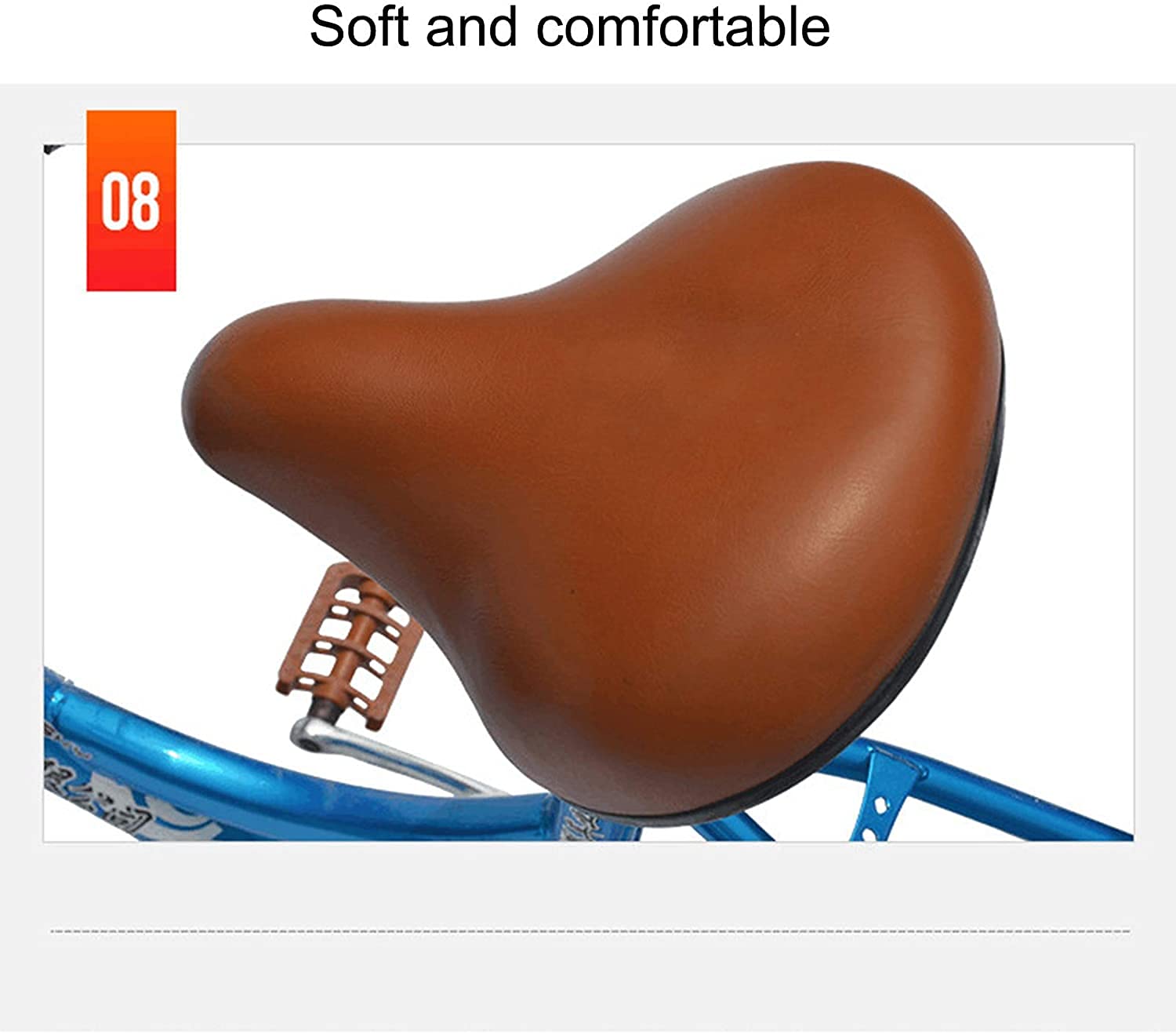 Tricicli di carico per adulti, bici da cruc, triciclo per adulti, pedale di manodopera da 50,8 cm con sedile regolabile, bicicletta a 3 ruote con cestino per la spesa, Lights Bell for Men