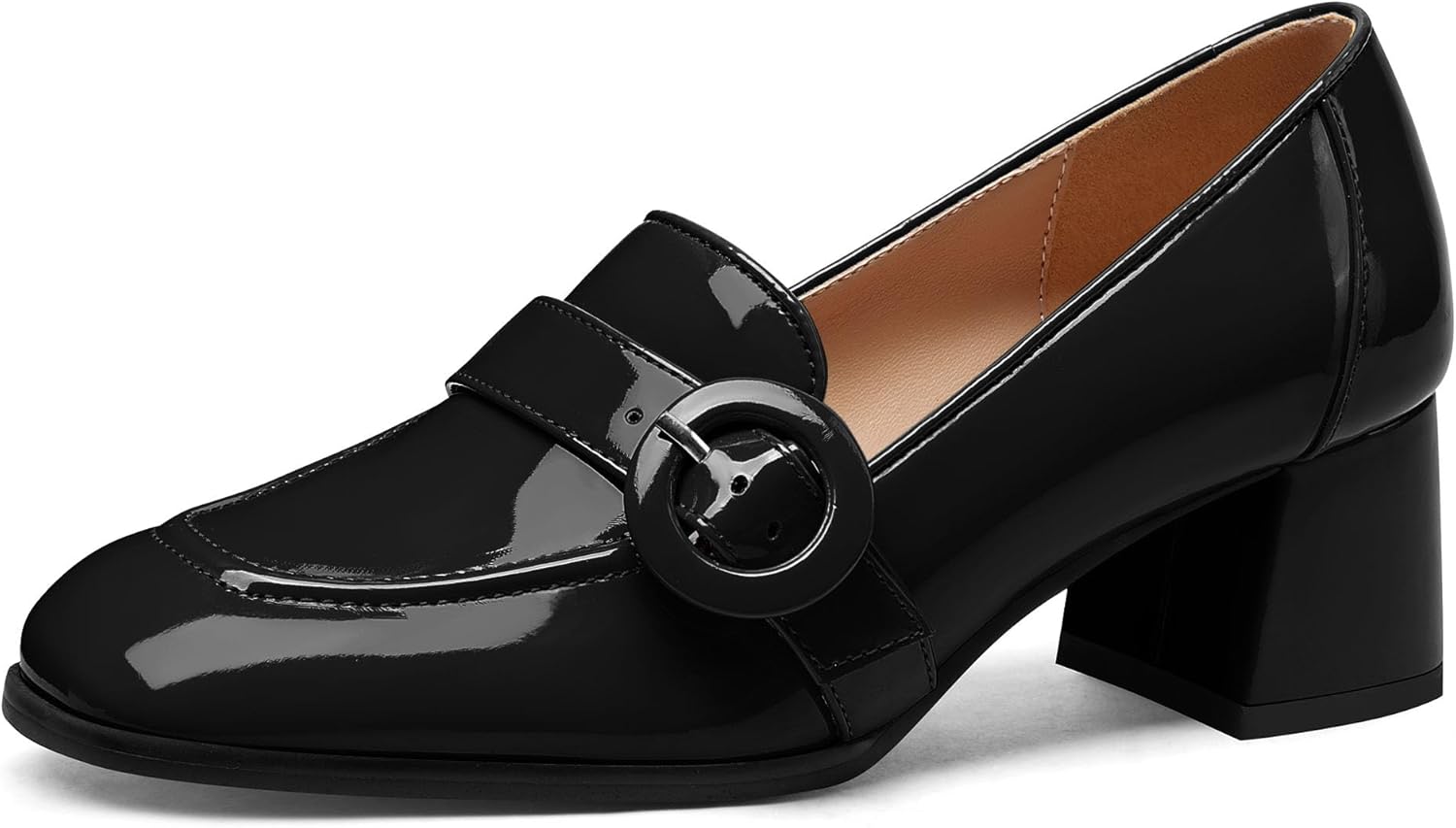 Loafers Women Chunky Block Heels - Slip-On Comfort