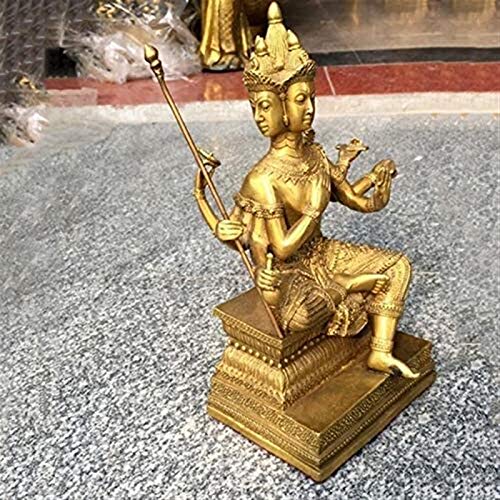 Bouddha 4 faces laiton statue pour chasser le stress maison - 3