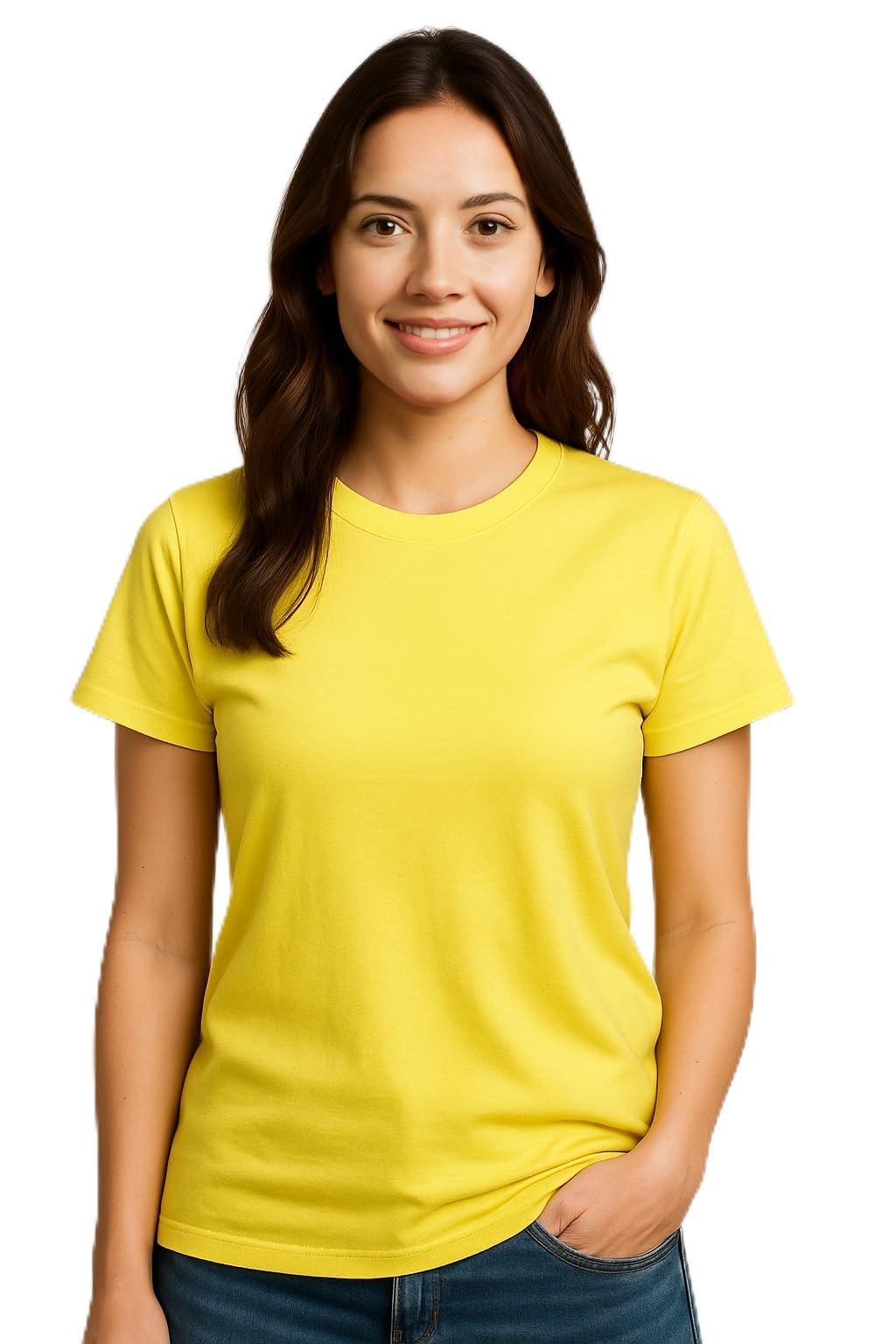 talipot Women's Solid Round Neck Half Sleeves Polyester T-Shirts, Moisture Wicking t-Shirt (Pack of 1)-picture-30