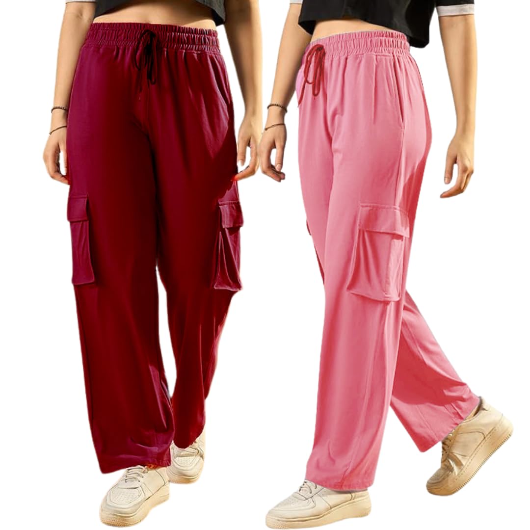 Women's Plus Size Track Pants|Lower for Woman Cotton|Plus Size Jogger's for Women|Combo Joggers for Ladies|Jogger Pants for Female in Pack of 2-image-41
