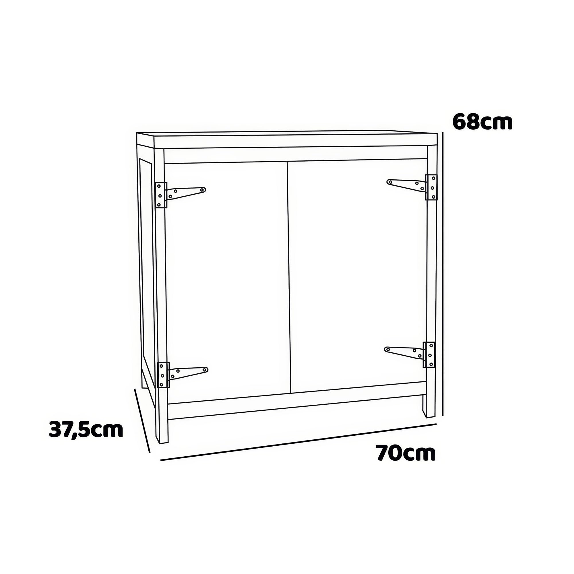 FRANKYSTAR Debby Gartenschrank 70 x 38 cm aus imprägniertem Holz für den Außenbereich