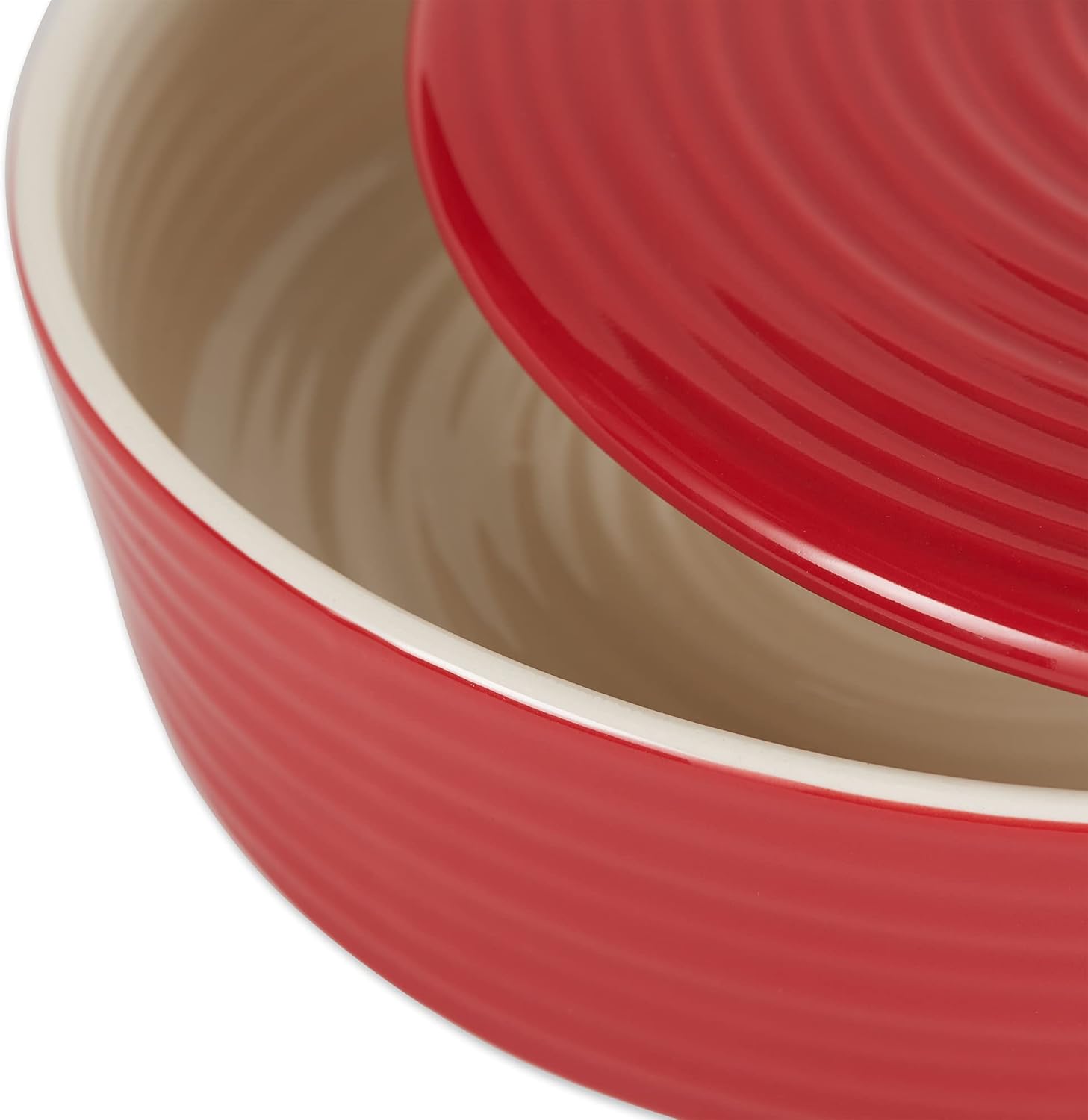 Tесh Dеаlѕ 🔥 RSVP International Stoneware Tortilla Warmer & Server with Lid, Dishwasher, Microwave and Oven Safe, 10 Dia x 3, Red