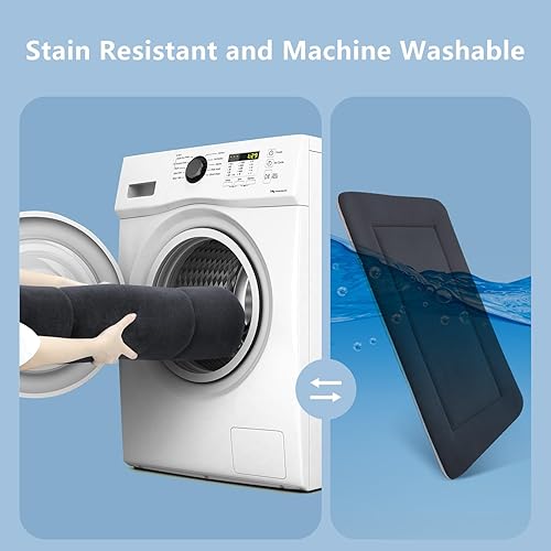 Miniatura 5 de Cama grande para perro, alfombrilla suave de 47 pulgadas, lavable a máquina con parte inferior antideslizante para perros grandes y medianos