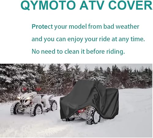 Miniatura 6 de 2-UP ATV Cover Large 4 Wheeler Quad Bike Storage Cover Heavy Duty 420D,Outdoor Waterproof Windproof for CFMOTO Cforce,Polaris Sportsman,Can am