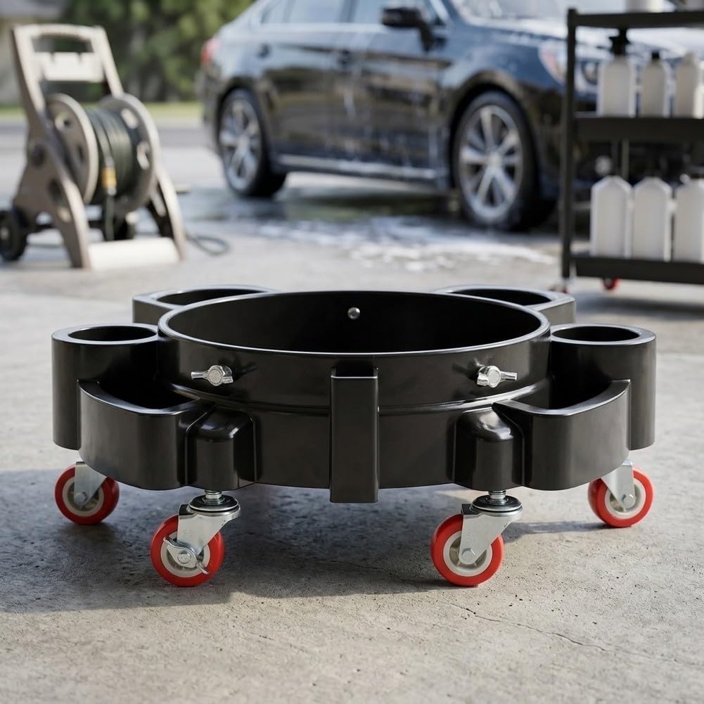 Base con para ruedas para 5 Galones Movilidad para fácil Base(Black)