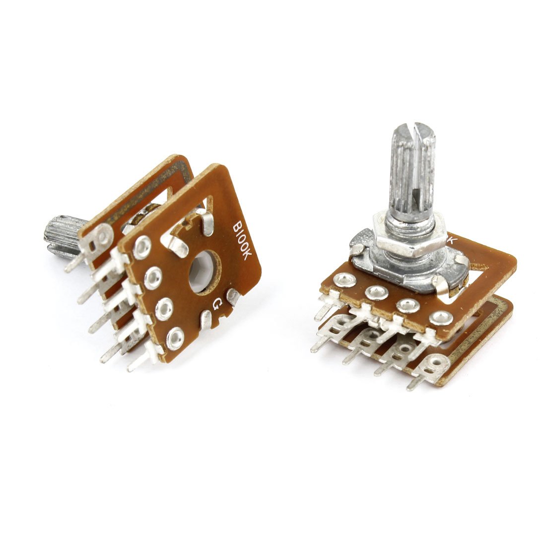 Potenciómetro giratorio lineal tipo B de 100K Ohm para control de voltaje continuo