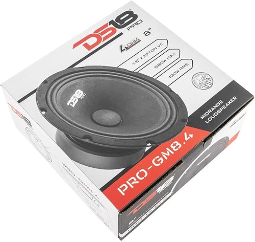 Miniatura 7 de DS18 PRO-GM8.4 - Altavoz de 8 pulgadas, rango medio, cesta de acero negro, 580 W máximo, 190 W RMS, 4 ohmios, altavoces de puerta de audio de alta