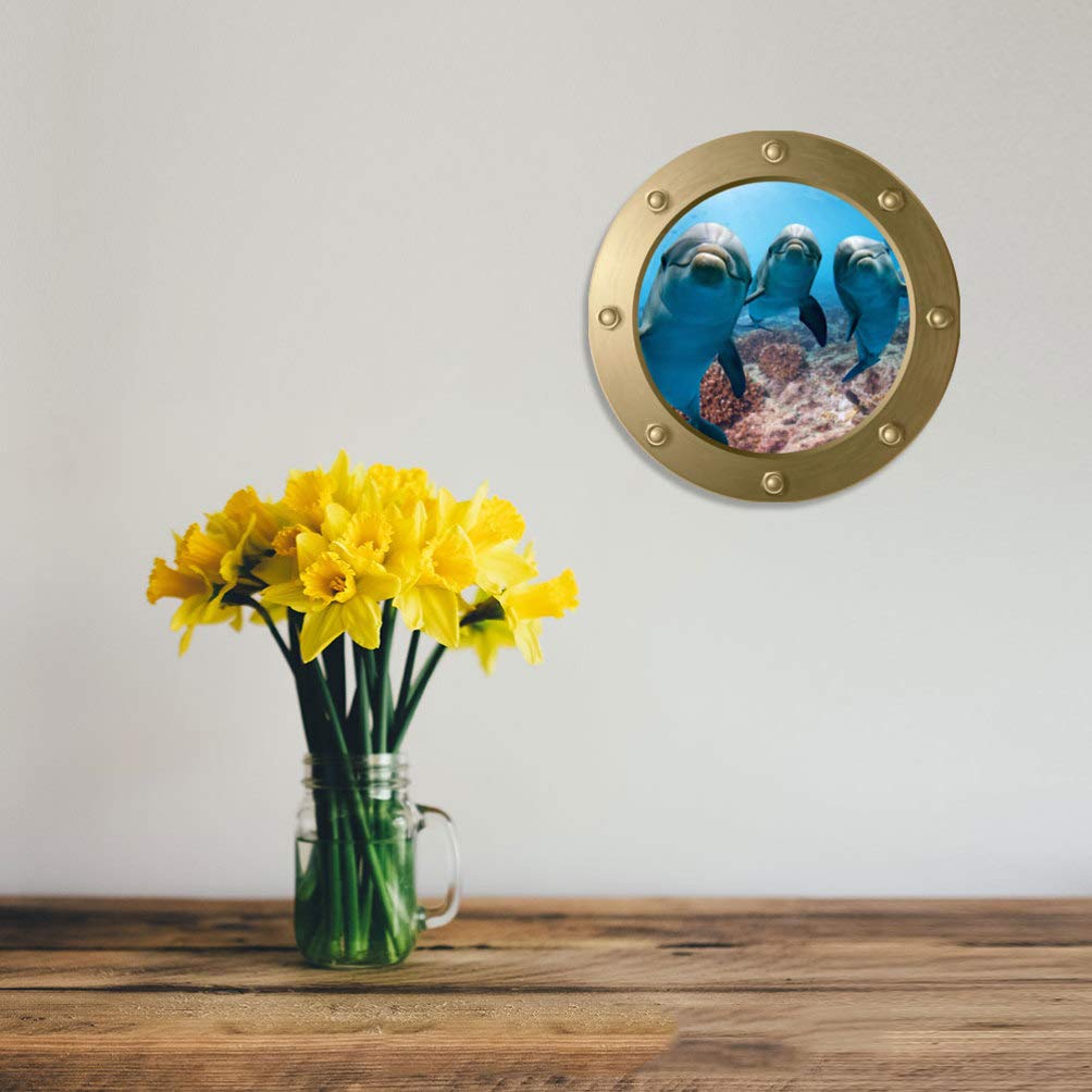 VOSAREA Pegatinas Decorativas De Delfines Para Paredes Ventanas y Azulejos Para Habitaciones De Bebés y Salones Fácil De Instalar y Retirar