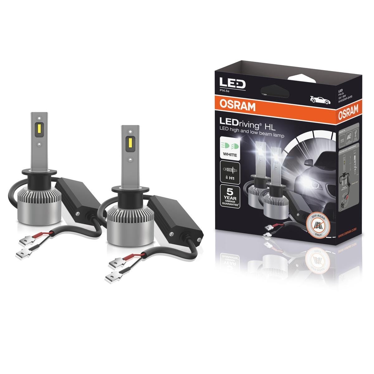 LEDriving HL, ≜H1, LED-H1 replacement for conventional H1 high beam lamps, off-road use only, Folding Box (2 lamps)