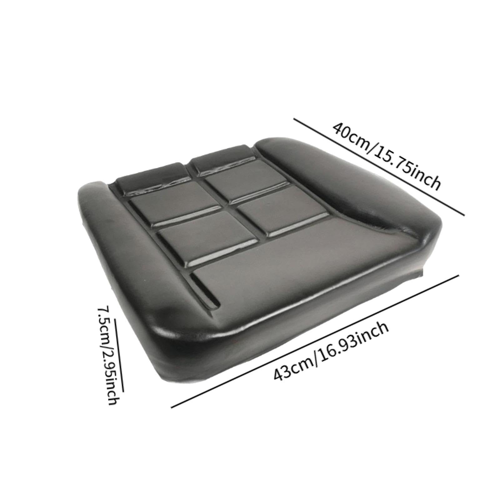 Sharplace Gabelstapler-Sitzkissen, universelles -Sitzpolster aus PU- für Lader, Landwirtschaftsmaschinen, Mäher, technische Fahrzeuge, 43cmx40cm