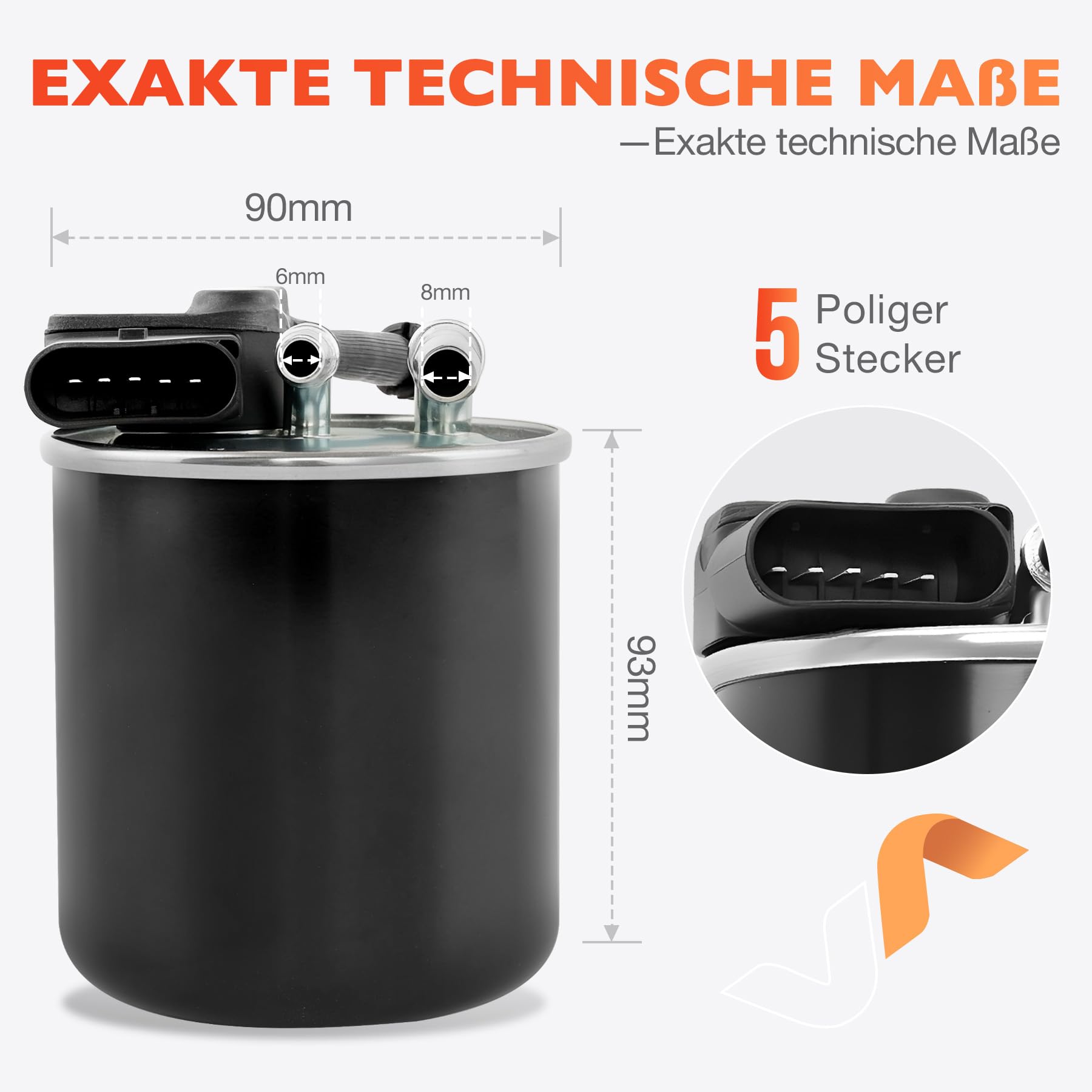 Filtro de combustible WK 820/17 compatible con Manitou, Mercedes-Benz coches y furgonetas