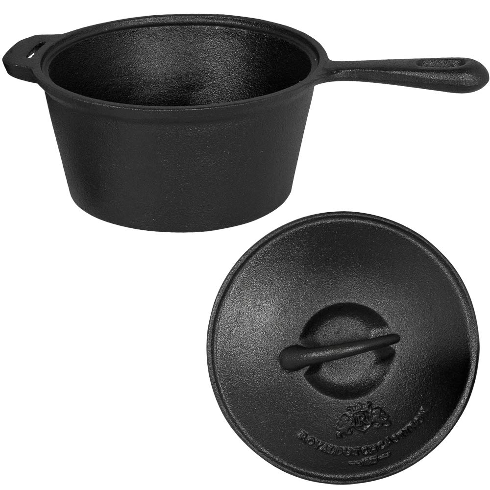 Valhal gietijzeren Dutch Oven 9L met een grill deksel, ovaal en zonder Valhal gietijzeren Dutch Oven 9L met een grill deksel, ovaal en zonder
