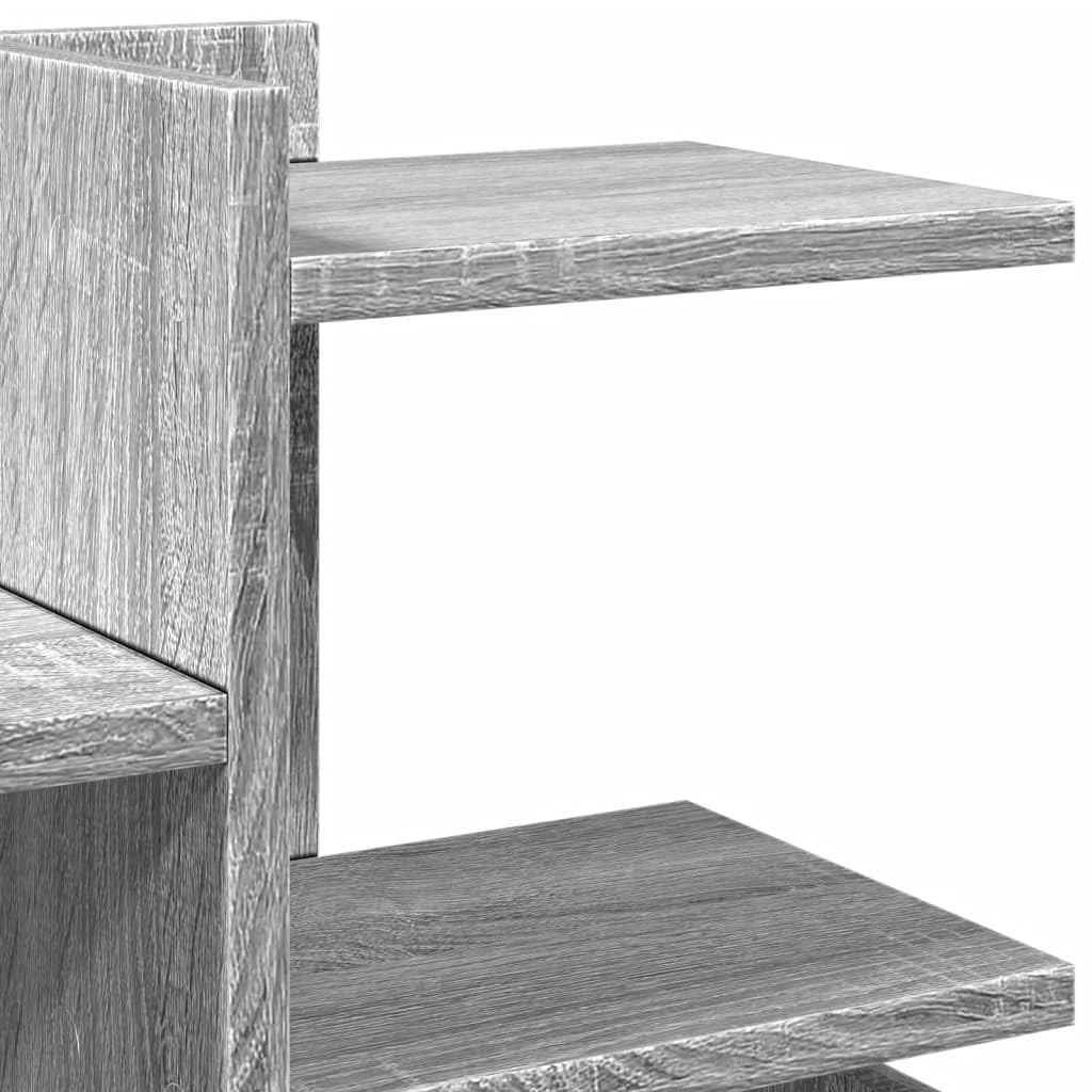 Organizer da scrivania, in legno Sonoma, 49 x 20 x 52,5 cm, con scomparto portaoggetti, portapenne, cartella per ufficio, casa e scuola, salvaspazio e organizzato