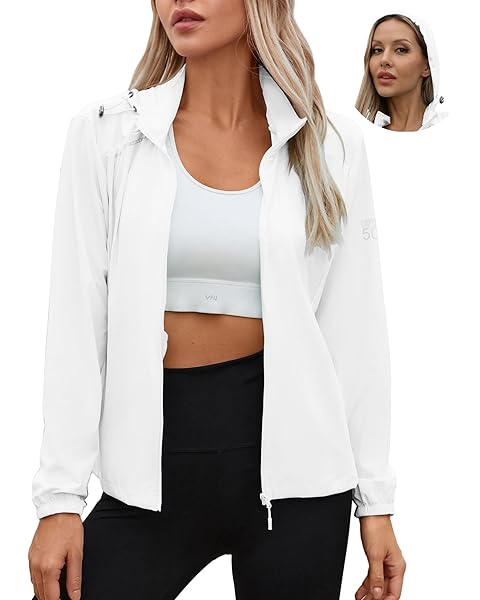 Joe Wenko Women's UPF 50+ Sun Protection Athletic Jacket Pockets Long Sleeve Lightweight Cooling Shirts Hiking Outdoor