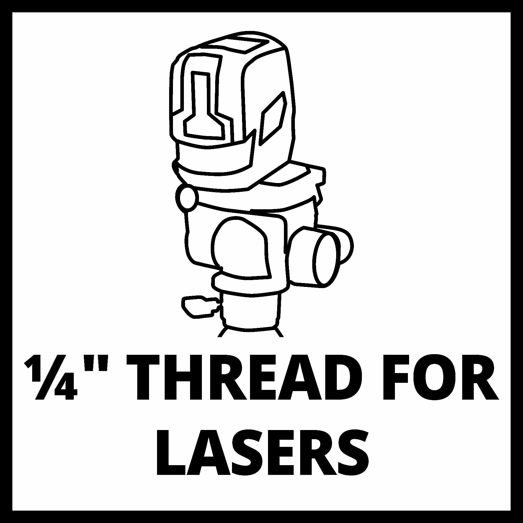 Original Einhell Adaptateur Laser 1/4" pour trépied (Accessoire pour Laser, Compatible avec Le trépied 85-170 cm Einhell, Permet la Fixation de Lasers avec Filetage 1/4")