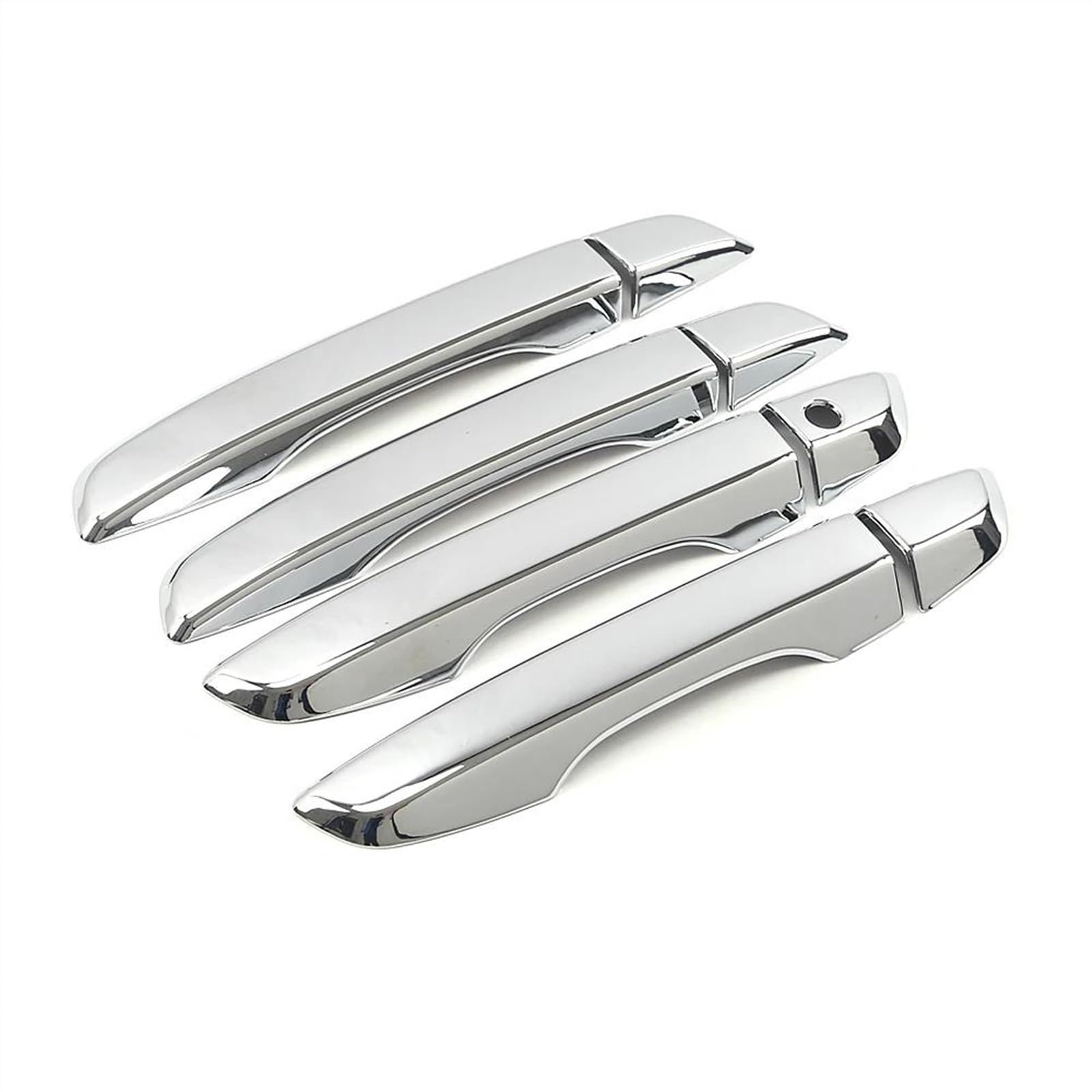 Noheeu Silver A Chrome Door Handle Cover Decorative Molded Clip Cup Protector For Civic 2016-2020 10 Gen(Silver A)
