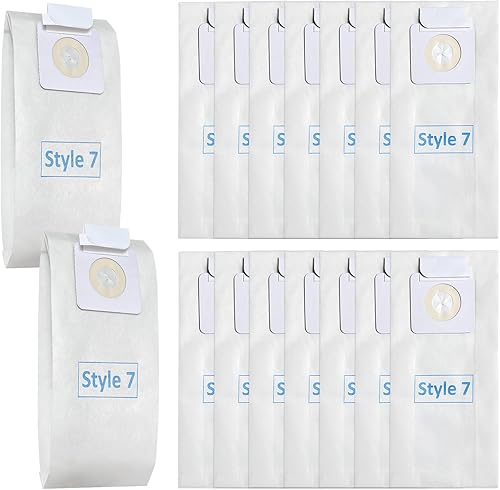 Paquete de 16 bolsas de vacío de repuesto estilo 7 para aspiradoras Bissell PowerForce 3522 3545 3550 3554 Series, repuesto # 32120
