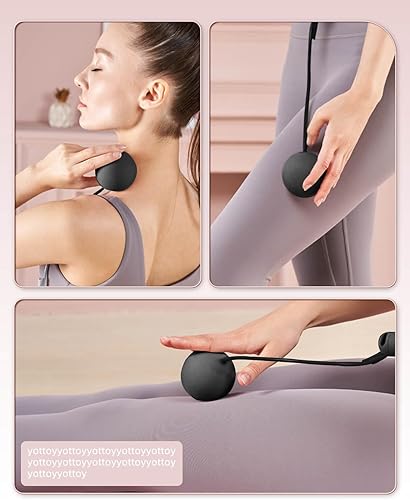 Miniatura 5 de YOTTOY - Cuerda de saltar con contador, cuerda de saltar inalámbrica con peso para ejercicio de fitness, cuerda de saltar sin cuerda con pelota