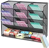 Qualsen organizador de escritorio, lapices boligrafo de Almacenamiento para oficina, escuela, suministros para el hogar, blanco translúcido