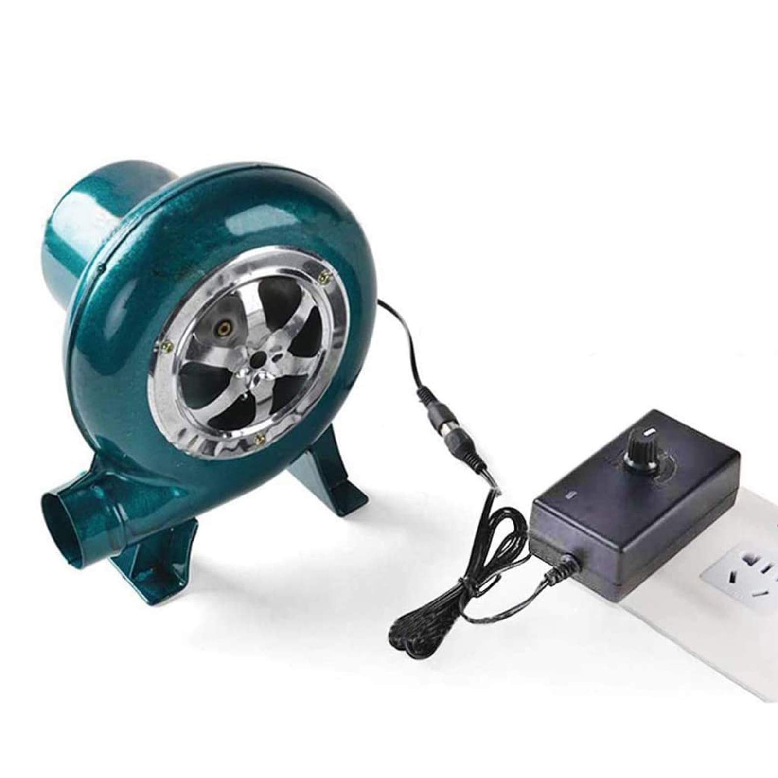 Soffiatore elettrico a velocità variabile 220 V, soffiatore di barbecue, soffiatore di forgia a carbone con regolatore, per barbecue, strumento di cottura per ventilatore da camino, 30 W