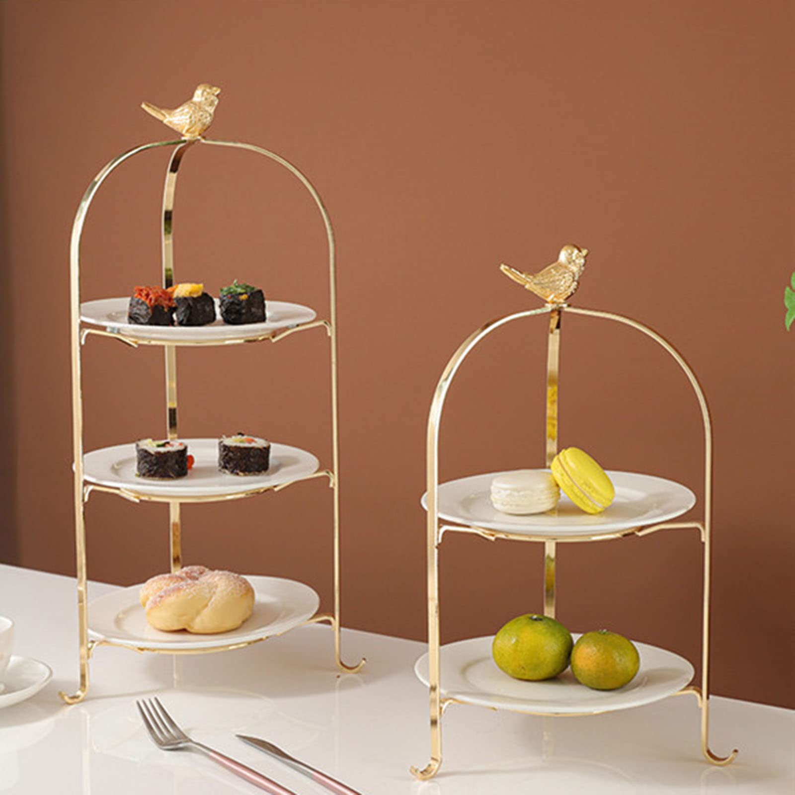 Amazon | ケーキスタンド2段、アフタヌーンティー・スタンド3段、白い